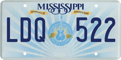 MS license plate LDQ522