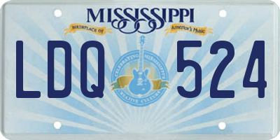 MS license plate LDQ524