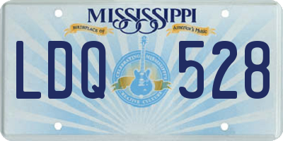 MS license plate LDQ528
