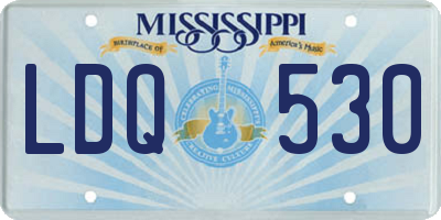 MS license plate LDQ530