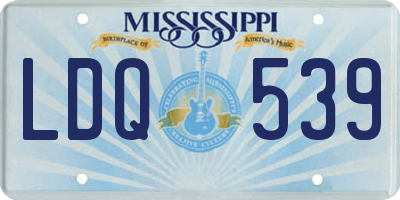 MS license plate LDQ539