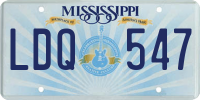 MS license plate LDQ547