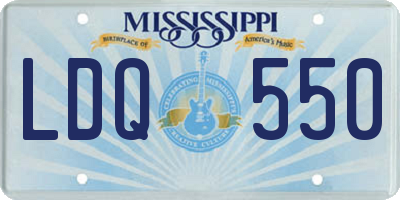 MS license plate LDQ550