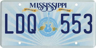 MS license plate LDQ553