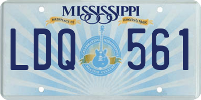 MS license plate LDQ561