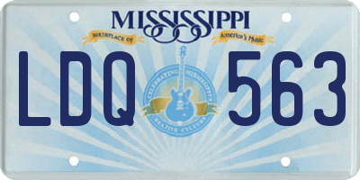 MS license plate LDQ563