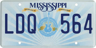 MS license plate LDQ564