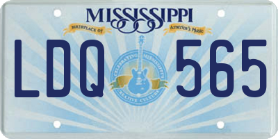 MS license plate LDQ565