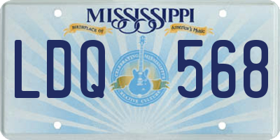 MS license plate LDQ568