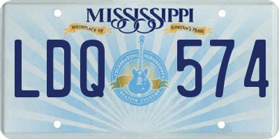 MS license plate LDQ574