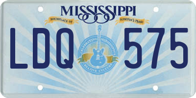 MS license plate LDQ575