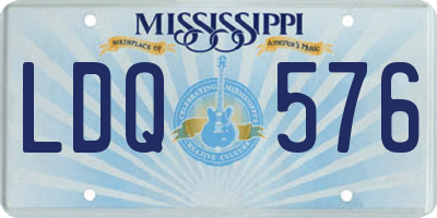 MS license plate LDQ576