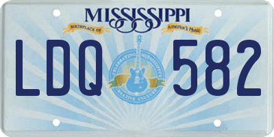 MS license plate LDQ582