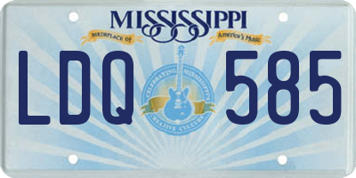 MS license plate LDQ585