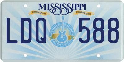 MS license plate LDQ588