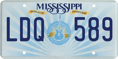 MS license plate LDQ589
