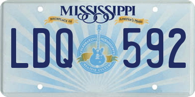 MS license plate LDQ592