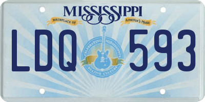 MS license plate LDQ593