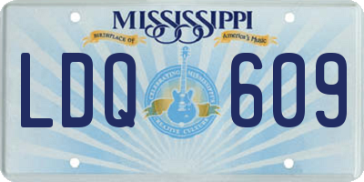 MS license plate LDQ609