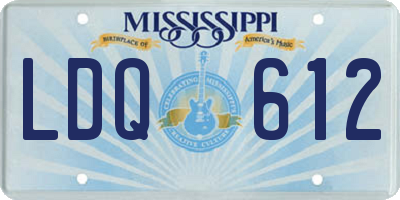 MS license plate LDQ612