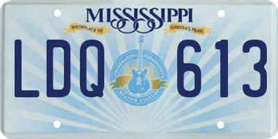 MS license plate LDQ613