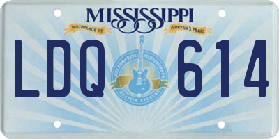 MS license plate LDQ614