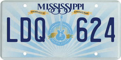 MS license plate LDQ624