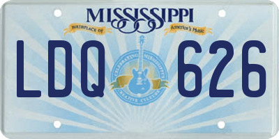 MS license plate LDQ626