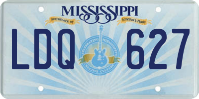 MS license plate LDQ627