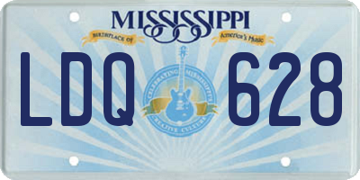 MS license plate LDQ628