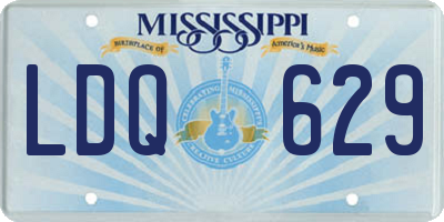 MS license plate LDQ629