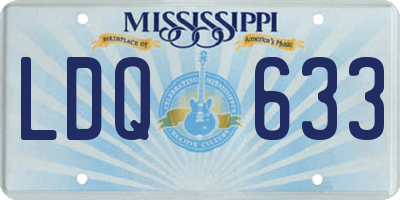 MS license plate LDQ633