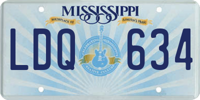 MS license plate LDQ634