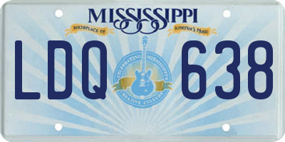 MS license plate LDQ638
