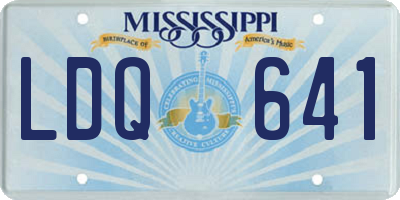 MS license plate LDQ641