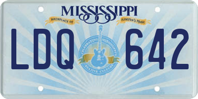 MS license plate LDQ642