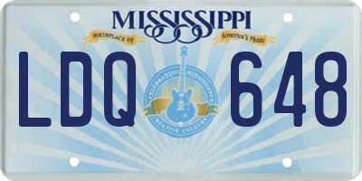 MS license plate LDQ648