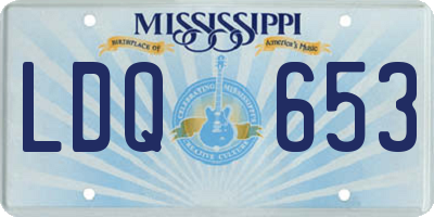 MS license plate LDQ653
