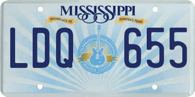 MS license plate LDQ655