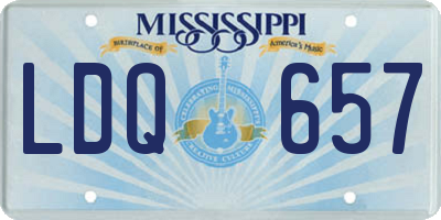 MS license plate LDQ657
