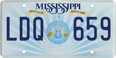 MS license plate LDQ659