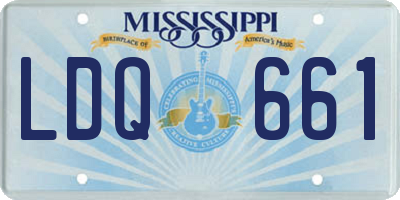 MS license plate LDQ661