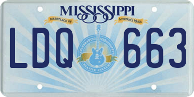 MS license plate LDQ663