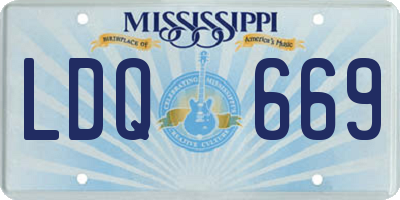 MS license plate LDQ669