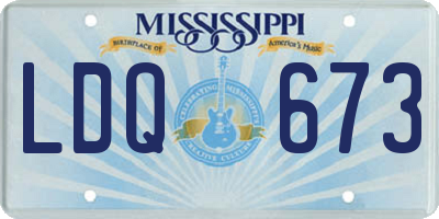 MS license plate LDQ673