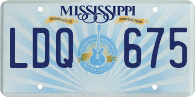 MS license plate LDQ675
