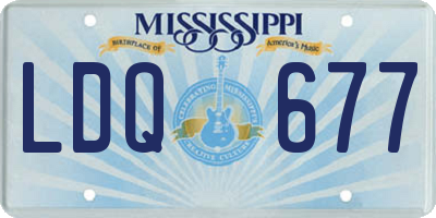MS license plate LDQ677