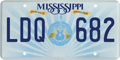 MS license plate LDQ682