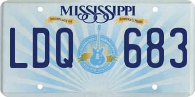 MS license plate LDQ683