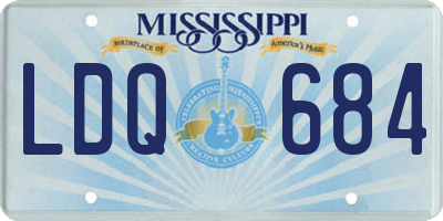 MS license plate LDQ684